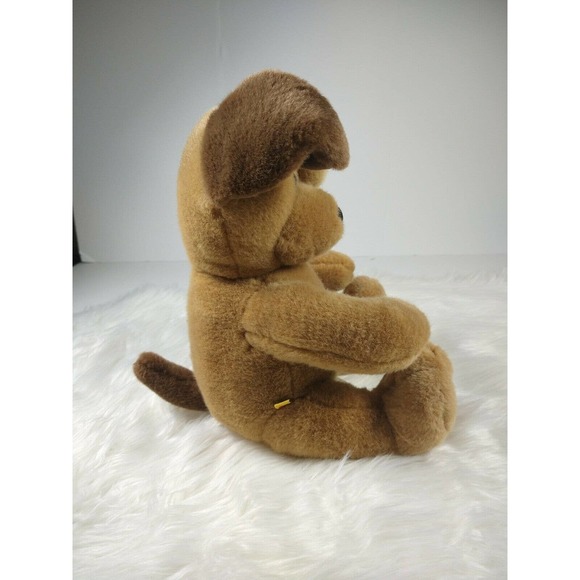 Build A Bear Plush Puppy Dog Brown Sugar Stuffed Animal Toy Dark Ear & Tail 12" - Picture 2 of 8